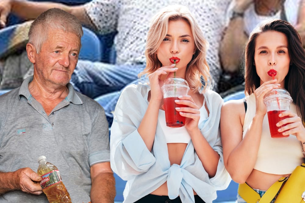 Old Serbian Bloke Offers Influencer Girlies A Splash Of The Rakija He Snuck Into Australian Open