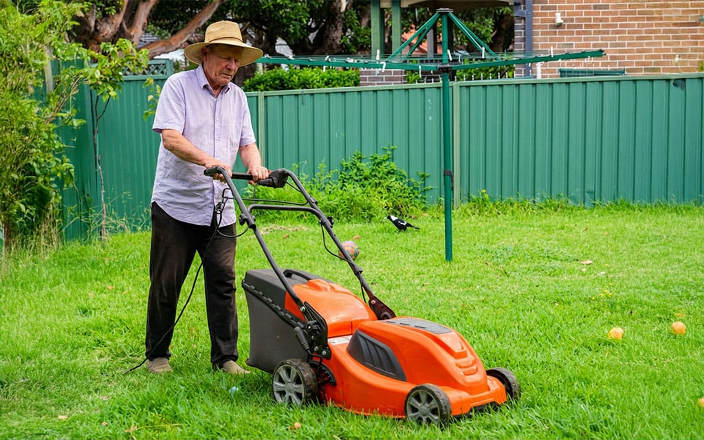 Old Man Impressed By The Torque But You'd Be Fucked If He'd Ever Buy An Electric Mower