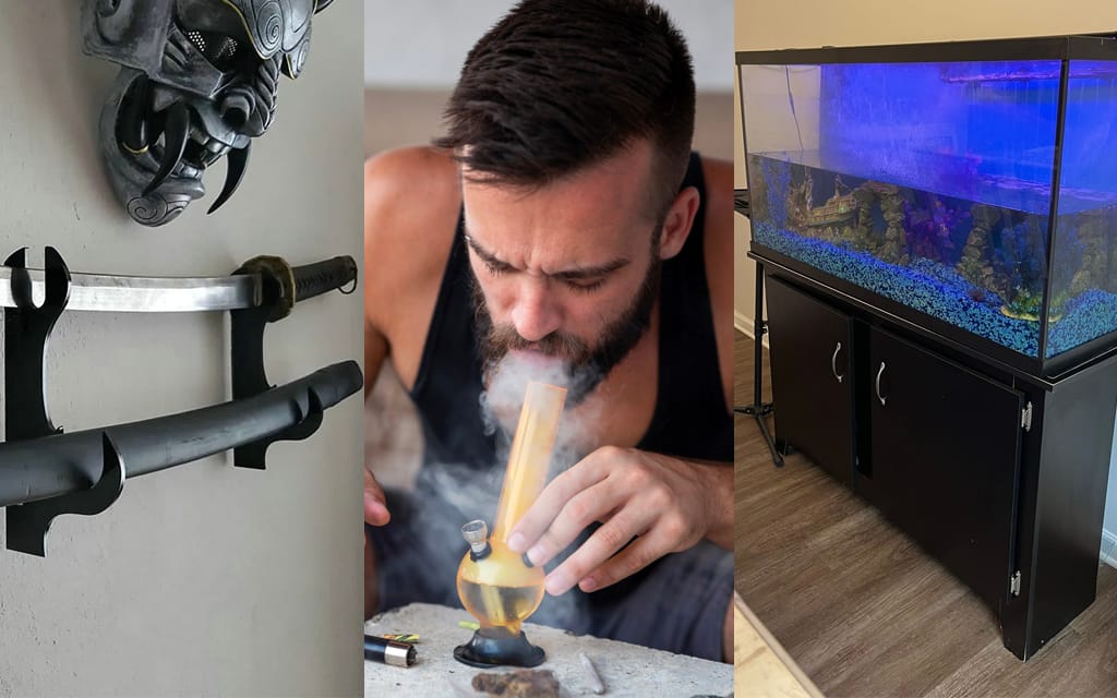 Suburban Weed Dealer Torn Between Spending Profits On A Vintage Samurai Sword Or 190-Litre Fish Tank