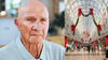 man angry early Christmas decorations