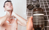 man using body wash as shampoo