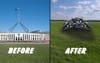 Canberra Joins Viral #TrashTag Movement By Putting Parliament House Into The Bin