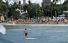 Brisbane’s Surfers Rush To Make The Most Of The Freight Train Sets Rolling Into South Bank Beach