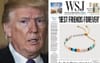 Things Go From Bad To Worse For Trump As Wall Street Journal Discovers His Epstein Friendship Bracelet