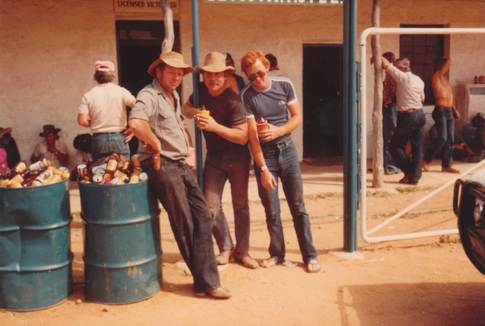 The Betoota Hotel, 1987 LEFT: Clancy Overell, Editor CENTRE: Errol Parker, Editor-at-large RIGHT: Imran Gashkori, Sports Journalist.