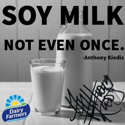 The anti-soy campaign that Anthony Kiedis has lent his name to.