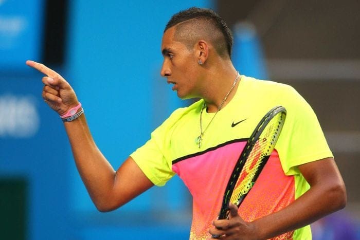 Kyrgios bringing it home against Seppi on Sunday evening