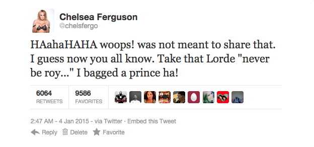 Chelsea Ferguson, addresses her accidental Snapchat - in turn, clarifying her courtship with Harry.