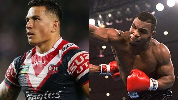 REFORMED BAD BOYS: Left: dual-code rugby international and heavyweight boxer Sonny Bill Williams, Right: "Iron" Mike Tyson