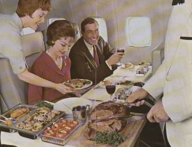 With a full kitchen on board, Palmer's guest won't have to put up with that Neil Perry shit you have to eat on Qantas. PHOTO: trove.gov