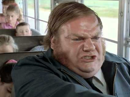 In 1997, actor Chris Farley died of "speedballing" on cocaine and heroin. His last words were to a prostitute, asking her not to leave him. PHOTO: Colombia Tri-Star