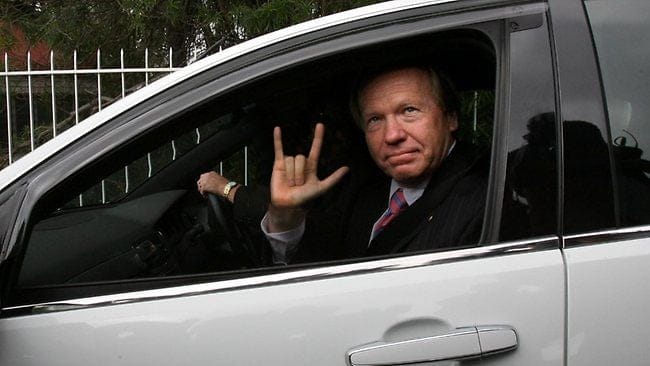 Former QLD premier Peter Beattie says he "fucking loves" Powderfinger. He credits that band with helping start to smoking again at age 46. PHOTO: Courier-Mail