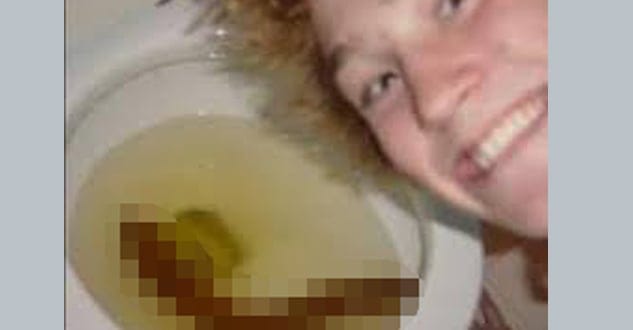 A #ratemyclubdump participant pictured with an impressively long and girthy poo. PHOTO: Instagram