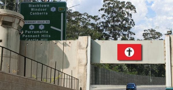 The M2 Checkpoint will stop and search all vehicles entering the West Bank. PHOTO: 9NowNews