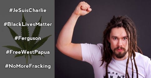 Long-time Marijuana-user Banjo Clementé claims he has enjoyed protesting ever since he began ripping cones