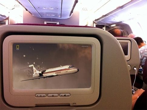 A passenger's photograph of the incident. SOURCE: Supplied.