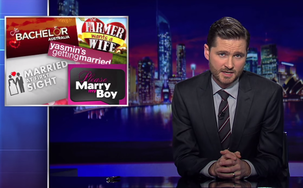 Charlie Pickering takes the stage on his show that is more about Charlie Pickering and less about Carrie Bickmore