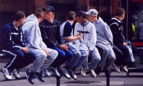 A group of hoodrats near Bulimba Ferry Wharf in 1986. PHOTO: Supplied.