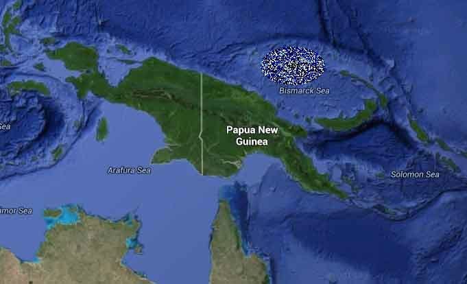 Manus Island, according to the Google Maps "Earth" setting.