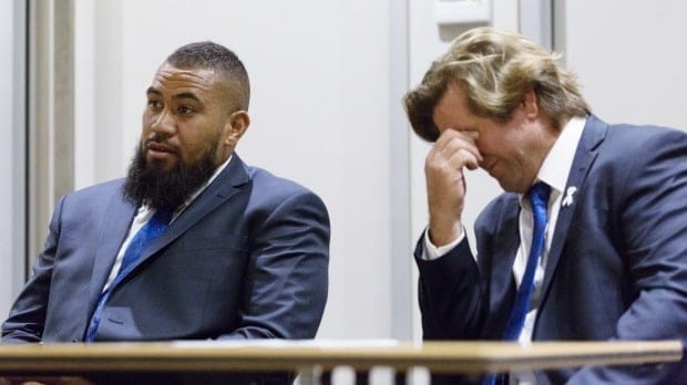 Cleared: Canterbury Bulldogs forward Frank Pritchard and coach Des Hasler at last night's judiciary hearing. Photo: James Brickwood.
