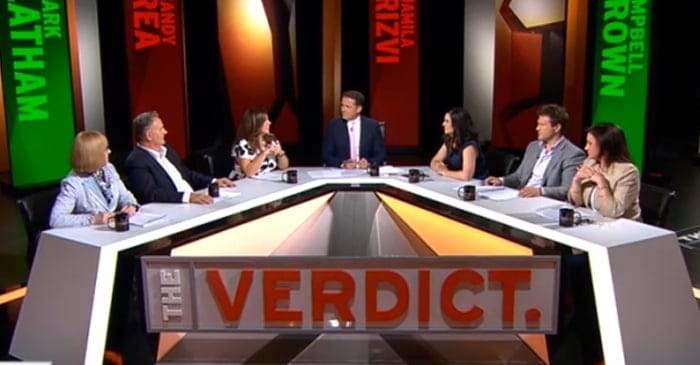 The Verdict's panel, made up of equally uneducated and outspoken Australian personalities