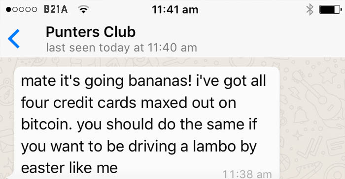 Punters Club Group Chat Now Solely Used To Discuss Cryptocurrency Markets The Betoota Advocate