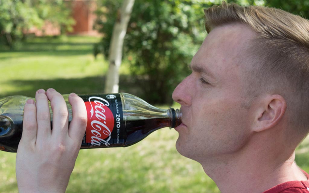 “I Have A Headache” Says Mate Who Drinks 1.25L Of Coke Every Smoko