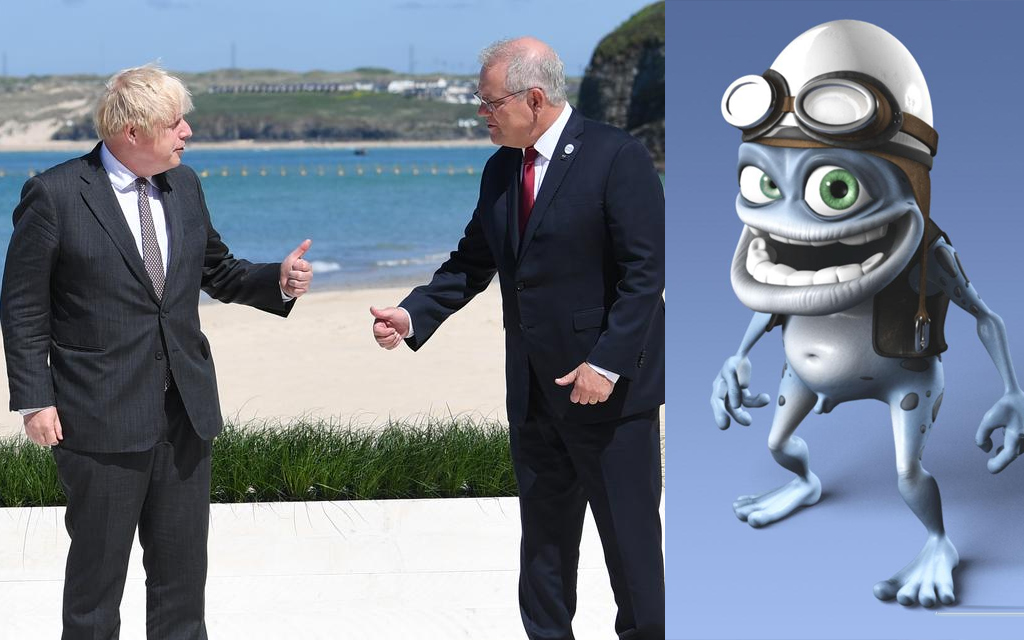 Boris Johnson Actually Quite Impressed By Scotty's Crazy Frog Impersonation  During UK Visit — The Betoota Advocate