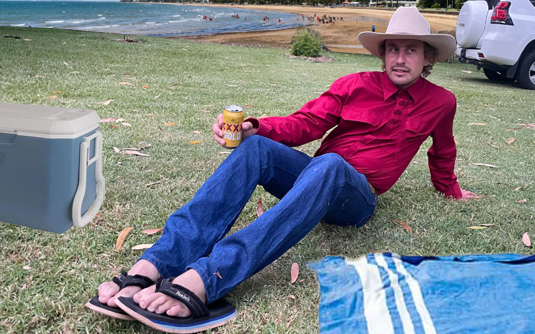 Bushie Cousin Arrives At Beach In Exact Same Kit He Wears Out West Except  For Waterproof Sandals — The Betoota Advocate