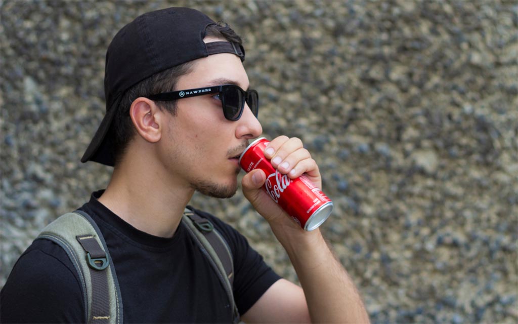 Man Drinking Full-Strength Coke Not Even Hungover Or In Some Other Internal Turmoil